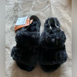 Saville Faux Fur Slingback Slipper Woman Size 6